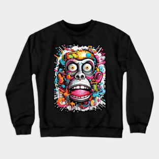 Graffiti Style Crazy Monkey Crewneck Sweatshirt
